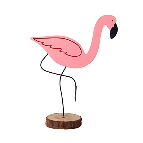 Momangel Flamencos De Madera con Estilo Adornos NóRdicos Lindas ArtesaníAs De Madera Decoraciones Caseras C