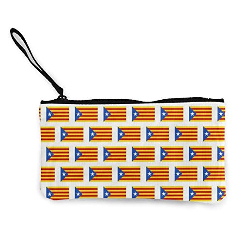 Monedero de lona, apto para escuela, oficina, viajes o maquillaje, bandera catalana