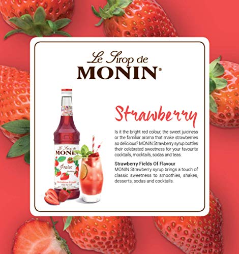 Monin Fraise (sin alcohol) - 3 Paquetes de 3 x 233.33 ml - Total: 2100 ml