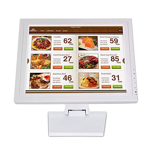 Monitor táctil TFT LCD de 15 pulgadas, HDMI/VGA/USB, sistema de caja registradora, para restaurante, cafetería