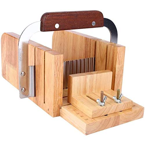 Monland Juego de Herramientas de Corte de JabóN, Molde de JabóN de Madera Ajustable Cortador de Molde de Pan Hecho a Mano Suministros de FabricacióN de JabóN para Cocina Casera