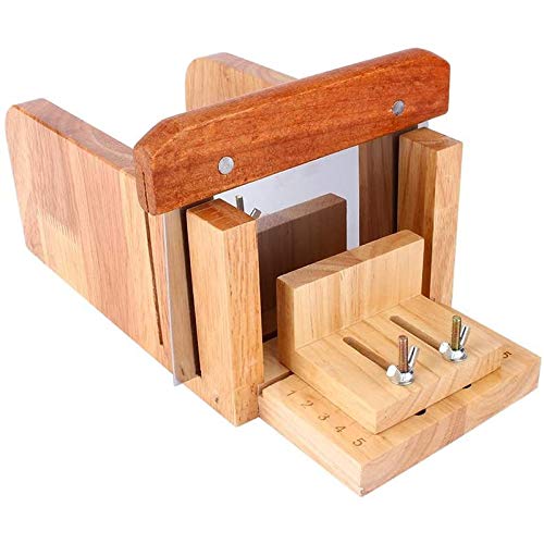 Monland Juego de Herramientas de Corte de JabóN, Molde de JabóN de Madera Ajustable Cortador de Molde de Pan Hecho a Mano Suministros de FabricacióN de JabóN para Cocina Casera