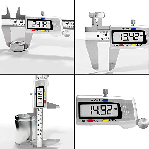 Monzana Calibre Pie de Rey DIGITAL de acero endurecido 0–150mm pantalla LCD micrómetro de alta precisión con accesorios