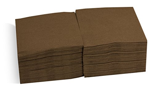 Morigami Coktail, Servilleta 20x20, 2 capas, pliegue 1/4, 100 servilletas, punta-punta Chocolate