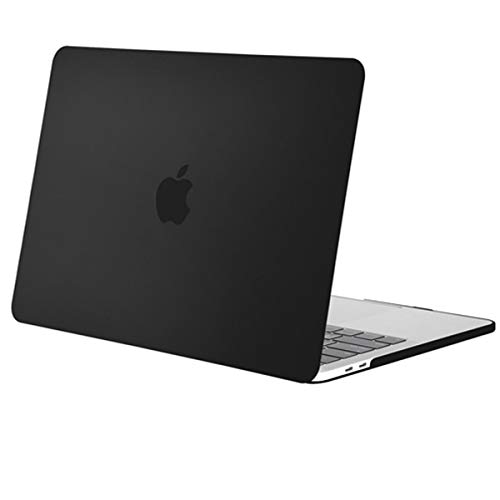 MOSISO Funda Dura Compatible con 2019 2018 2017 2016 MacBook Pro 13 con/sin Touch Bar A2159 A1989 A1706 A1708, Ultra Delgado Carcasa Rígida Protector de Plástico Cubierta, Negro