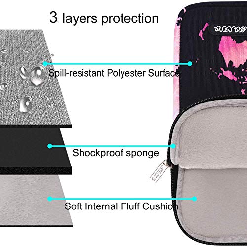 MOSISO Funda Protectora Compatible con 13-13.3 Pulgadas MacBook Pro/MacBook Air/Ordenador Portátil,Bolsa Blanda de Repelente de Agua de Estilo Vertical de Mapa del Mundo