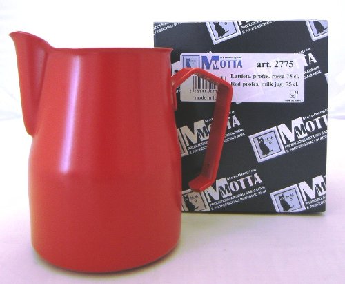 Motta Jarra para emulsionar Leche, Acero Inoxidable, Rojo, Centimeters