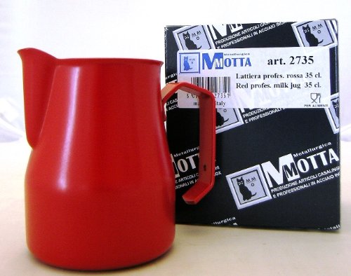 Motta Jarra para emulsionar Leche, Acero Inoxidable, Rojo, Centimeters