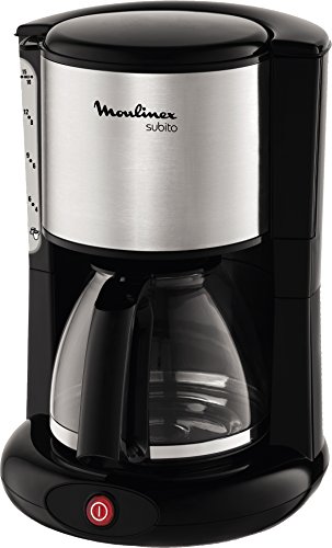 Moulinex FG360811 Cafetera de filtro, 12 tazas, función Auto, 1000 W, plástico, Acero Inoxidable, Inox y negro