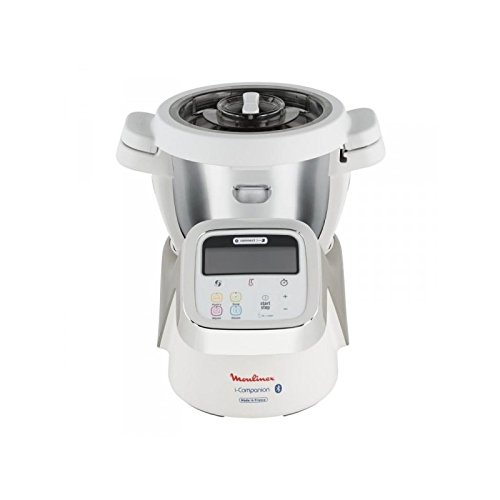 Moulinex I-Companion Robot HF9001XF 1550W BLUETOOT+Acc.VAPORv, Aluminio, 13 Velocidades, Acero inoxidable, Blanco