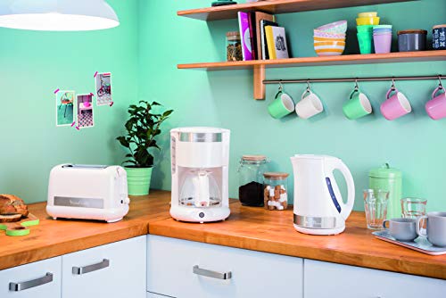 Moulinex Principio Independiente Manual - Cafetera (Independiente, Cafetera de filtro, 1,25 L, De café molido, 1000 W, Acero inoxidable, Blanco)