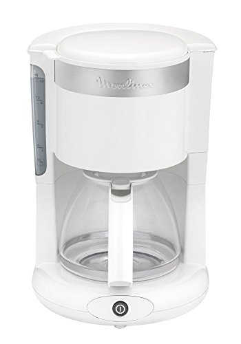 Moulinex Principio Independiente Manual - Cafetera (Independiente, Cafetera de filtro, 1,25 L, De café molido, 1000 W, Acero inoxidable, Blanco)