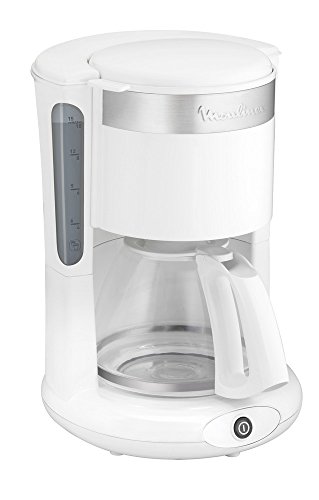 Moulinex Principio Independiente Manual - Cafetera (Independiente, Cafetera de filtro, 1,25 L, De café molido, 1000 W, Acero inoxidable, Blanco)