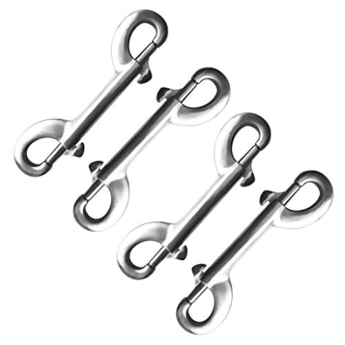 MOUNTAIN MEN 4pcs 10cm Buceo Acero Inoxidable Doble composición Snap Perno de Agua del Clip de Natación Buceo Piscina Accesorios (Color : Silver)