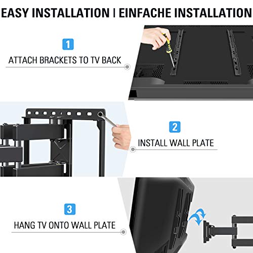 Mounting Dream Soporte de Pared TV Giratorio Inclinable para la Muchos 66cm-140cm (26-55 Pulgadas) LED, LCD, OLED y Plasma Televisores de Pantalla Plana hasta 45kg, MAX. VESA 400x400mm, MD2380-03