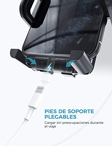 Mpow Soporte Móvil Coche, Soporte del Coche Móvil Universal para Salpicadero y Parabrisas con Ventosa de Gel Fuerte y Fijador Antivibración, para iPhone X/8 Plus/8/7 Plus, Galaxy S9/S8, Xiaomi ect