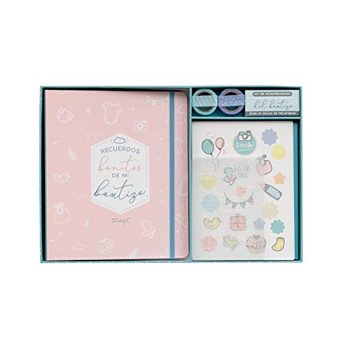 Mr. Wonderful Kit Scrapbooking para Álbum de Bautizo, Color Rosa