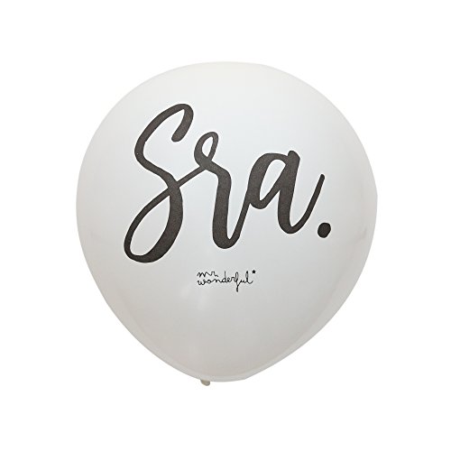 Mr; Wonderful Woa08937Es Set De Cuatro Globos Para Bodas, 18X0.3X21 Cm