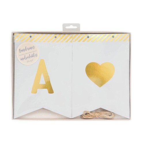 Mr; Wonderful Woa08974Es Banderines De Papel Con Letras, 32X30.5X24 Cm