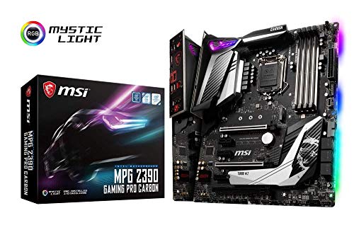 MSI MPG Z390 GAMING PRO CARBON Performance - Placa base (LGA 1151, Twin Turbo M.2, Mystic Light RGB LED, 3 x PCI-E x16, Core Boost, M.2 SHIELD FROZR, 5 x USB 3.1 Gen2, Audio Boost 4)