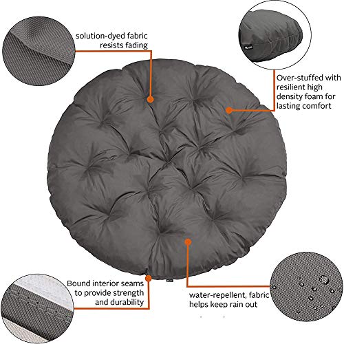 MSM Impermeable Papasan Cojines De Silla,Mullido Columpio Rota Huevo Colgante Cojin De Asiento,Redonda Espesar Cómoda Al Aire Libre Cojines para Sillas Naranja 70x70cm(28x28inch)