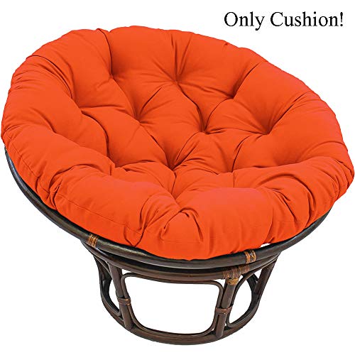 MSM Impermeable Papasan Cojines De Silla,Mullido Columpio Rota Huevo Colgante Cojin De Asiento,Redonda Espesar Cómoda Al Aire Libre Cojines para Sillas Naranja 70x70cm(28x28inch)