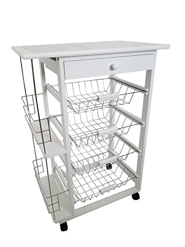 Mueble Gestion Verdulero Carro Cocina Bahia 5 Blanco