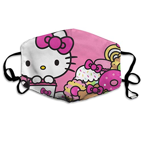 Multiuso Face Cover Up Hello Kitty Decoración Facial Transpirable Anti-Polvo Reutilizable Decoraciones faciales Cover`A1