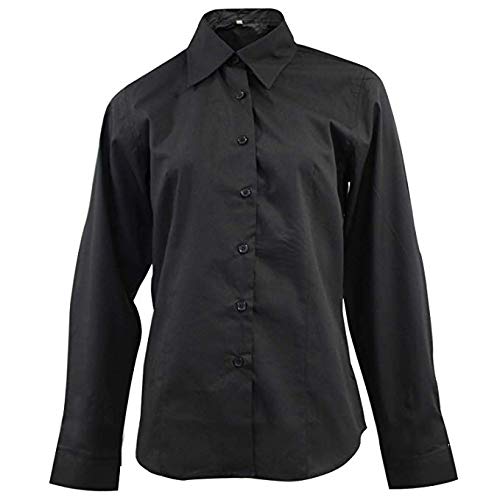 MUNDDY - Camisa para Camarero Camarera Hombre Mujer para Bar Restaurante hosteleria (Camisa Mujer Negra, S)