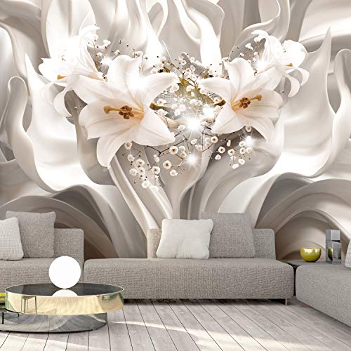 murando Fotomurales Flores Lirios 400x280 cm XXL Papel pintado tejido no tejido Decoración de Pared decorativos Murales moderna Diseno Fotográfico Oficina Pasillo 3D Effecto Abstracto b-C-0595-a-a