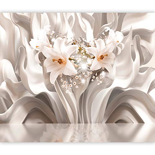 murando Fotomurales Flores Lirios 400x280 cm XXL Papel pintado tejido no tejido Decoración de Pared decorativos Murales moderna Diseno Fotográfico Oficina Pasillo 3D Effecto Abstracto b-C-0595-a-a