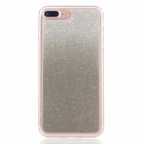 MUTOUREN iPhone 7 Plus Caso Funda de movil Silicona Funda la Caja del teléfono TPU Resistencia a la caída de Silicona Concha,Calidad Alta Moda Cambio Gradual Matorral Shell Soft - Negro