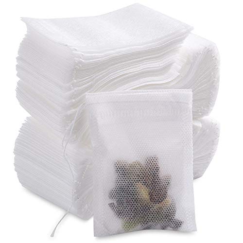 MUXItrade Bolsita de te de Filtro, 200 Piezas Bolsas Bolsita de té de Papel Desechable, 7 * 9CM