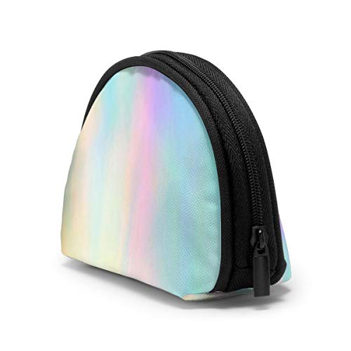 Muy Hermosa Textura de Arco Iris Holograma Mujeres niñas Shell cosmético Maquillaje Bolsa de Almacenamiento al Aire Libre Compras Monedero Organizador de Cartera