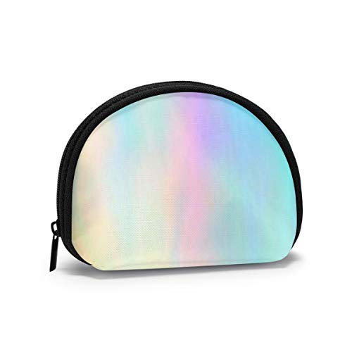 Muy Hermosa Textura de Arco Iris Holograma Mujeres niñas Shell cosmético Maquillaje Bolsa de Almacenamiento al Aire Libre Compras Monedero Organizador de Cartera