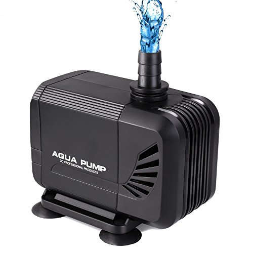 MVPower Bomba de Agua Sumergible Bomba para Estanque Fuente Acuario Potencia de 40W Velocidad de Flujo de 3000L/H Cabezal Hidráulico de 2.8M Boquilla