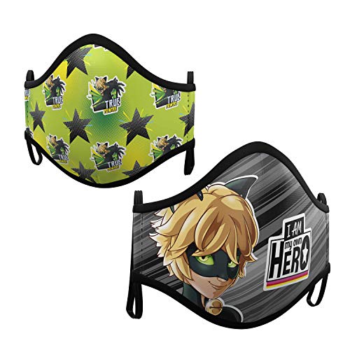 My Other Me me Cat Noir 2 mascarillas higienicas Premium 3 a 5 años