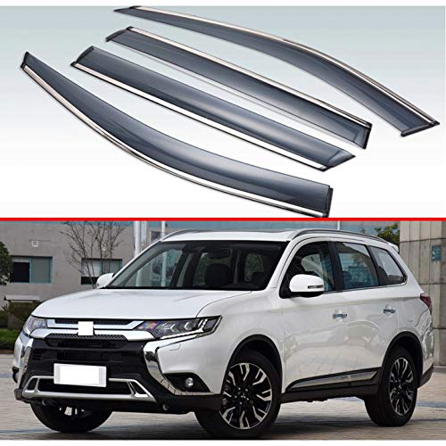 MYlnb Para Mitsubishi Outlander 2013-2019, Visera Exterior de plástico, persianas de ventilación, Deflector de protección contra la Lluvia y el Sol, 4 Piezas