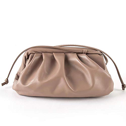 N / A Bolso para Mujer Bolso de Nube Bolso Madame de Cuero Suave Bolso de Bola de Masa Inclinada de Hombro único Bolso Bolso de Mano Embragues Bolsos de Mensajero 26 * 14 * 10 cm