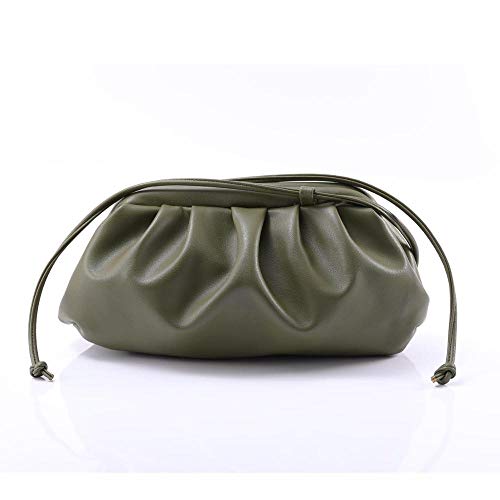 N / A Bolso para Mujer Bolso de Nube Bolso Madame de Cuero Suave Bolso de Bola de Masa Inclinada de Hombro único Bolso Bolso de Mano Embragues Bolsos de Mensajero 26 * 14 * 10 cm