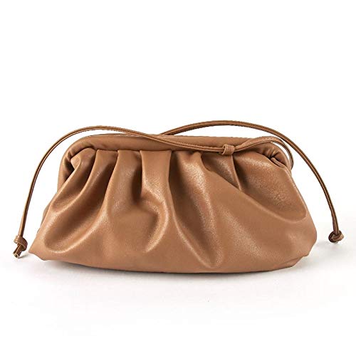 N / A Bolso para Mujer Bolso de Nube Bolso Madame de Cuero Suave Bolso de Bola de Masa Inclinada de Hombro único Bolso Bolso de Mano Embragues Bolsos de Mensajero 26 * 14 * 10 cm