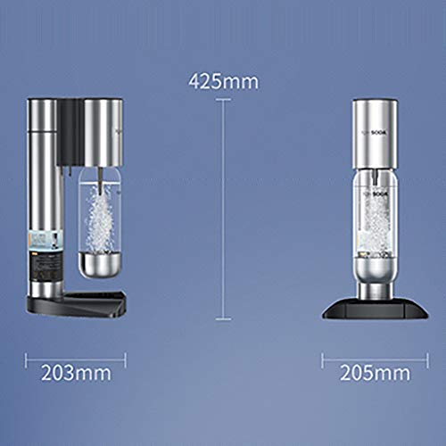 N / A Máquina de Bebidas Gaseosas Comerciales One Touch Sparkling Water Maker Máquina de Agua Carbonatada con Botella de 1 Litro, Bebida de Jugo de Carbonatos