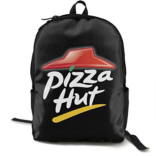 N / A Pizza sombrero paquete clásico mochila mochila negra bolsa viaje de trabajo poliéster unisex escuela