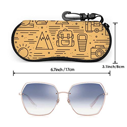 N\A Creative Delicious Buffet Bbq Meat Funny Glasses Case Funda para gafas con cremallera Light Portable Neoprene Zipper Soft Case Funda para gafas de sol para mujer