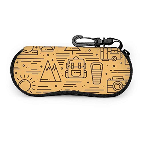 N\A Creative Delicious Buffet Bbq Meat Funny Glasses Case Funda para gafas con cremallera Light Portable Neoprene Zipper Soft Case Funda para gafas de sol para mujer