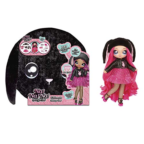 Na! Na! Na! Surprise Big Na Ultimate Surprise-¡Nueva Incluye Muñeca de Moda con Pelo Cepillable, Ropa y Accesorios de Diseñador-Black Bunny (MGA Entertainment 571827)