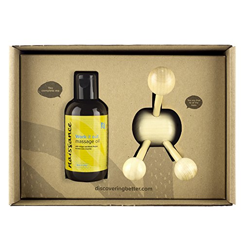 Naissance"Work it Out"- Set Regalo Aceite de Masaje Molestias Musculares - Vegano y cruelty free - Regalo ideal para el hombre