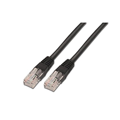 NANOCABLE 10.20.0401-BK - Cable de Red Ethernet RJ45 Cat.6 UTP AWG24, 100% Cobre, Negro, latiguillo de 1mts