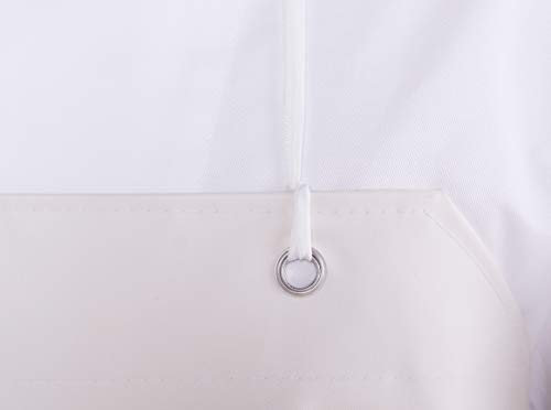 Nanxson Delantal de Trabajo Resistente al Agua de Goma Gruesa multifunción para Hombres CF3024 (Blanco, 120x85cm)