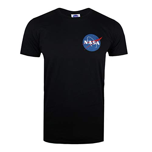 Nasa Core Logo Camiseta, Negro (Black Blk), Large para Hombre